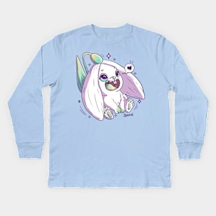 Snowhop snowdrop and bunny pun Kids Long Sleeve T-Shirt